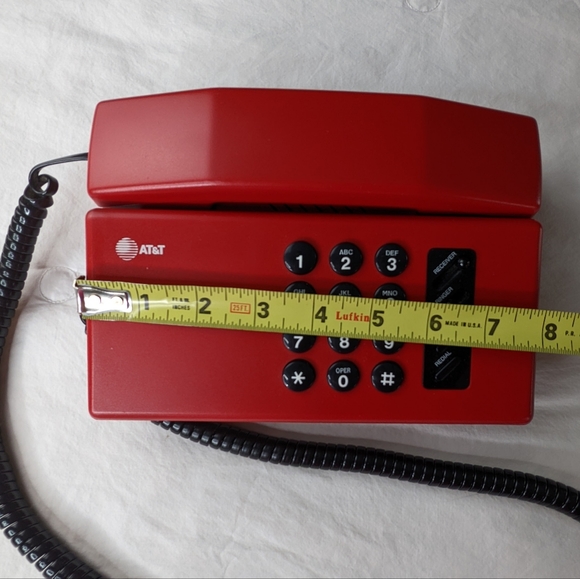 AT&T Exeter Vintage 1990's corded landline telephone desktop table red - Picture 15 of 16